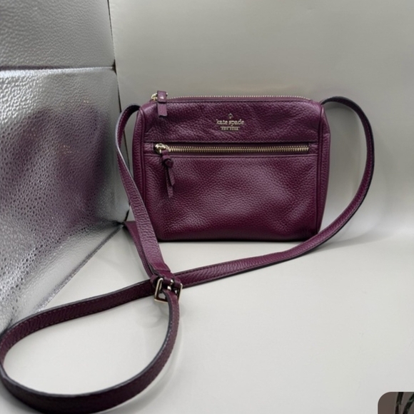 kate spade Handbags - 🍒 Kate Spade Street Cayli Mini Crossbody Plum Pebbled Leather | MSRP $228